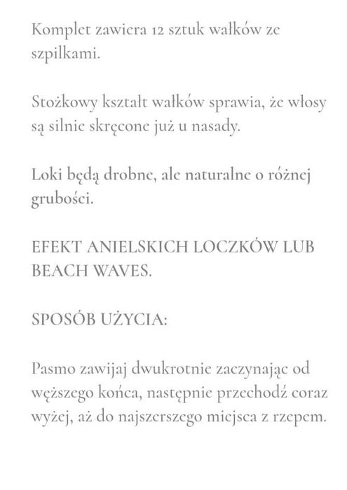 Wałki stożkowe do włosów
