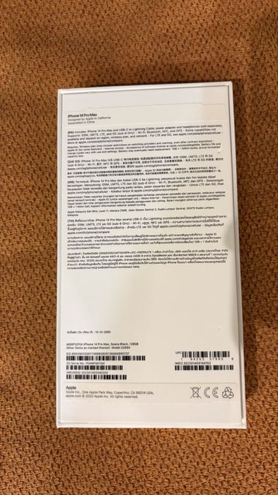 Iphone 14 pro max space black real sim