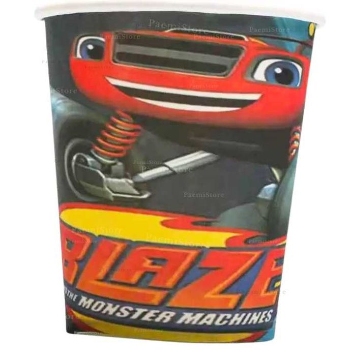 Blaze i mega maszyny kubki talerzyki zestaw 20 elem. monster truck