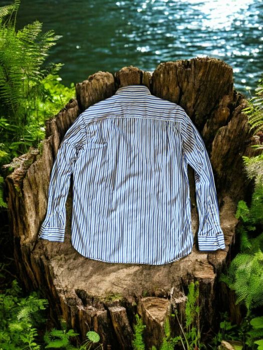 Paul & Shark хлопковая синяя рубашка в полоску