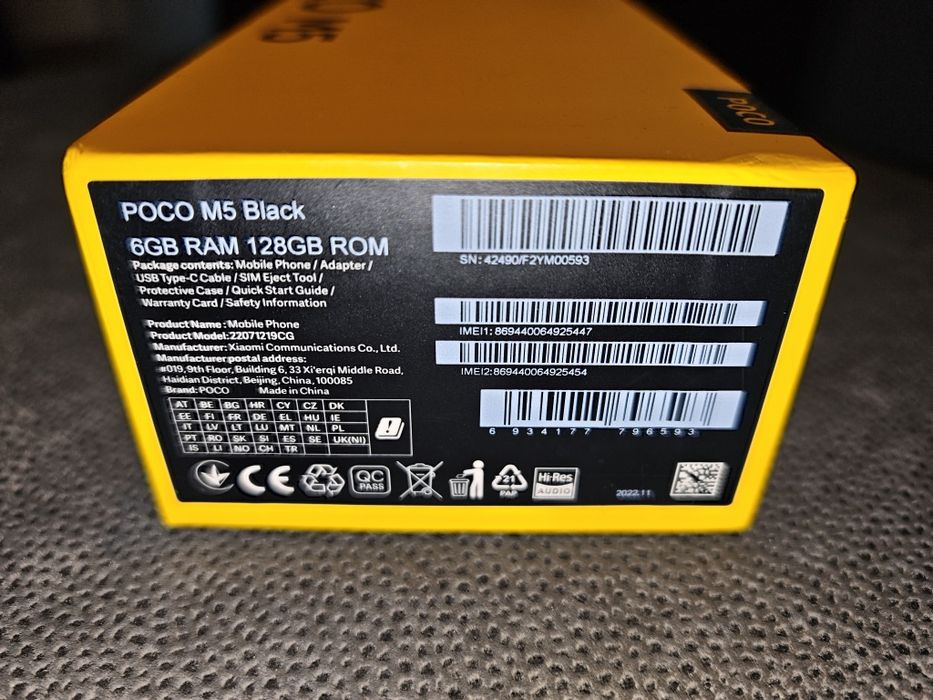 Smartfon POCO M5 8/128 Czarny