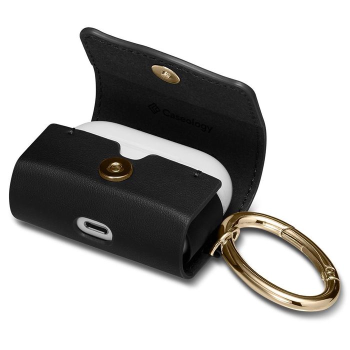 Etui Caseology do Słuchawek Airpods Pro Chic Leather Black