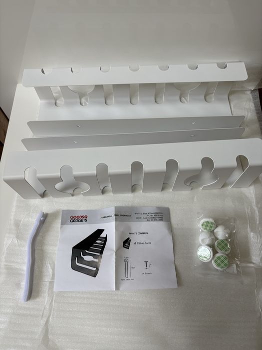 2x Organizer na kable, kanał kablowy pod biurko