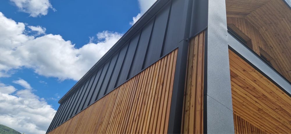 Deska elewacyjna duo romb lamele modrzew swierk