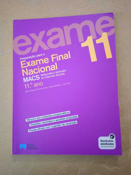 Exame Final Nacional - MACS - Matemática  - 11.º ano