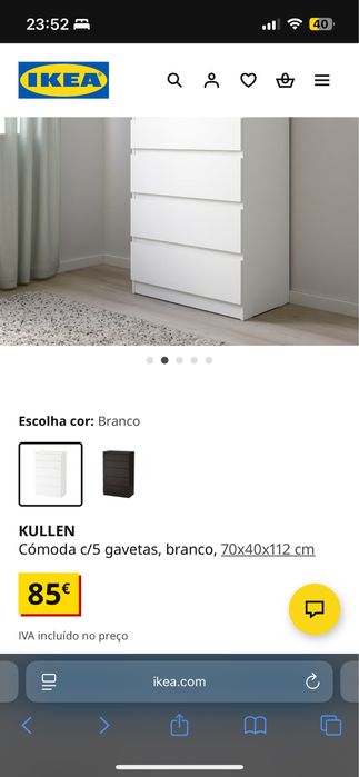 Comoda branca ikea