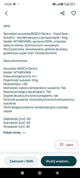 Suszarka Bosch serie4