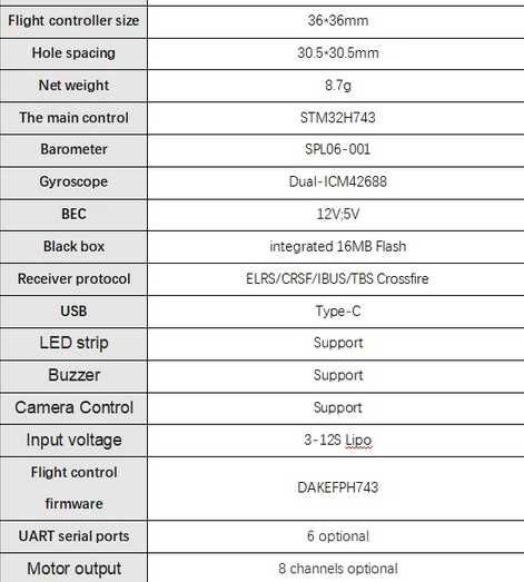 Stack FC H743 baro + ESC 70A 3S-8S dron FPV VTX DJI Walksnail AVATAR ANALOG