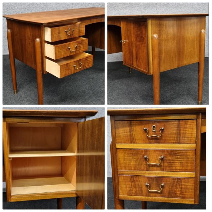 Biurko Teak Dania lata 60 Mid Century.