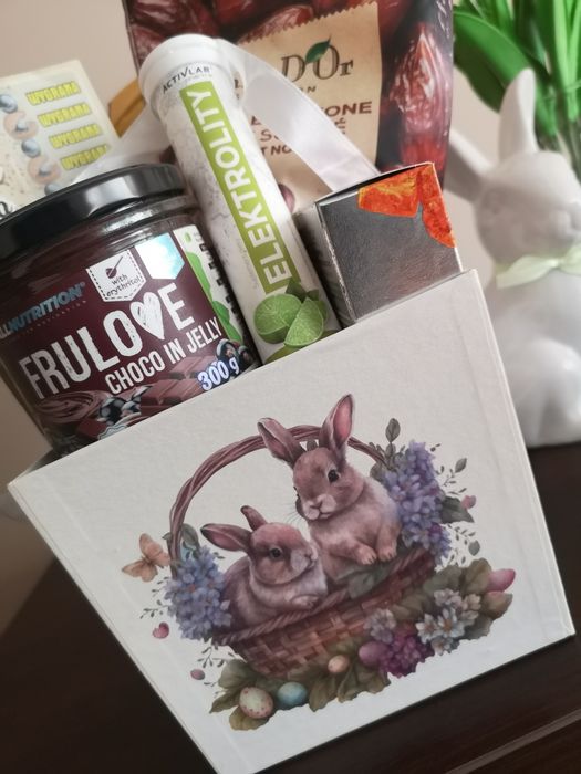 Pudełko na prezent box ozdobne pudełko z zajączkami