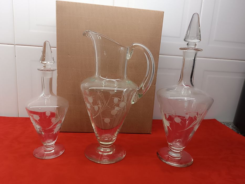 Conjunto 3 Peças Cristal Vintage