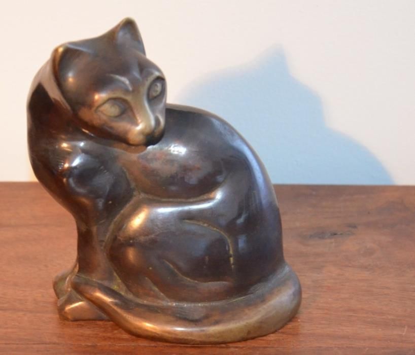 Estatueta GATO em liga de metais nobres
