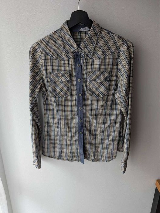 Koszula w kratę Queen – długi rękaw, rozmiar 40