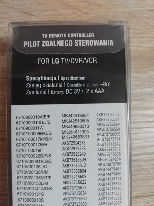 Pilot do TELEWIZORÓW LG  uniwersalny smart tv  AMAZON NETFLIX