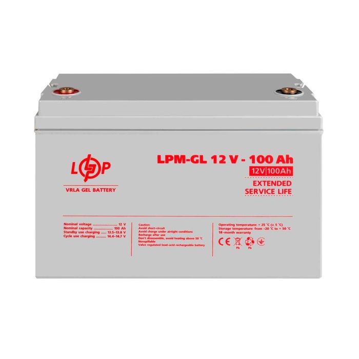 Акумулятор гелевий Logicpower lpm-gl 12v 100ah (3871)