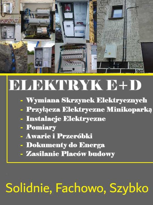 Elektryk E+D, instalacje elektryczne, przyłącza, awarie, Dokumenty