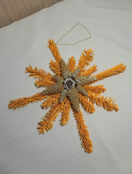 Різдвяна зірка, декор для будинку, на свята, золота зірка, подарунок