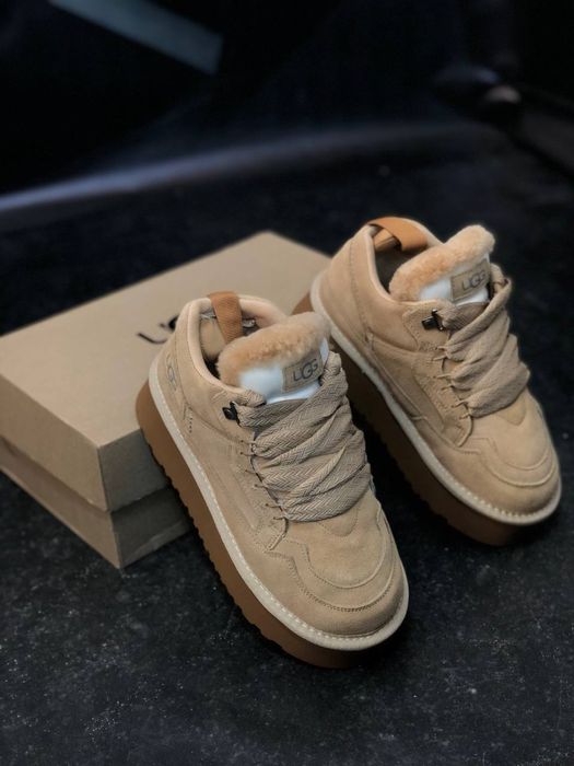 Кроссовки UGG Lowmel Australia Угг овчина, натуральный замш Уггі