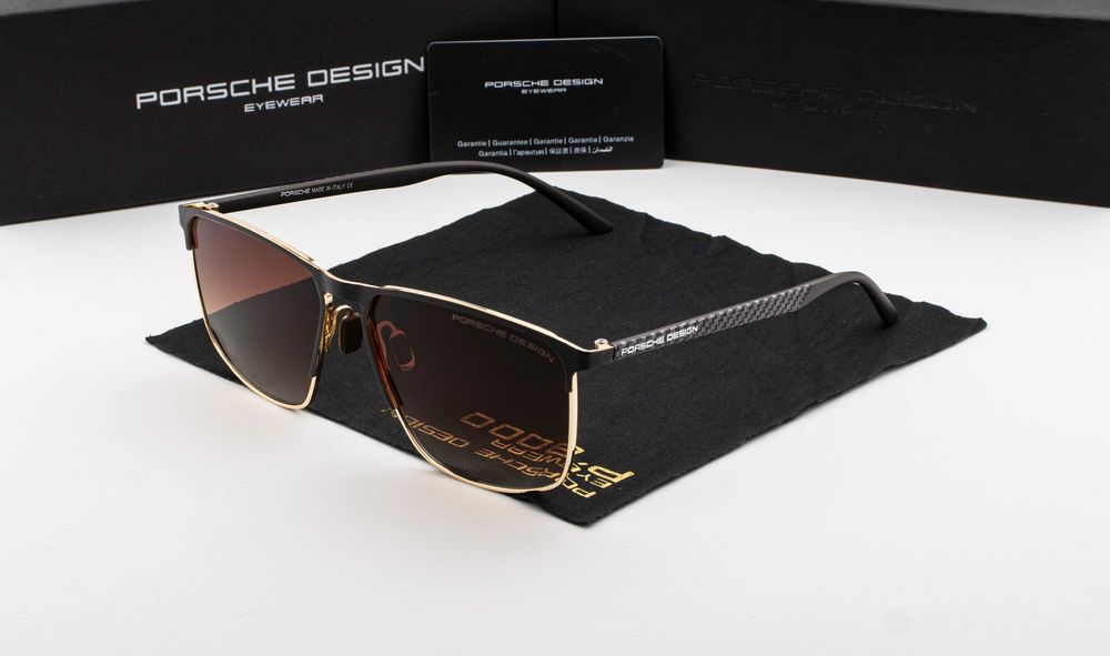 Чоловічі сонцезахисні окуляри porsche design new 2026 | поляризація UV400 | wayfarer | футляр в комплекті | металева оправа