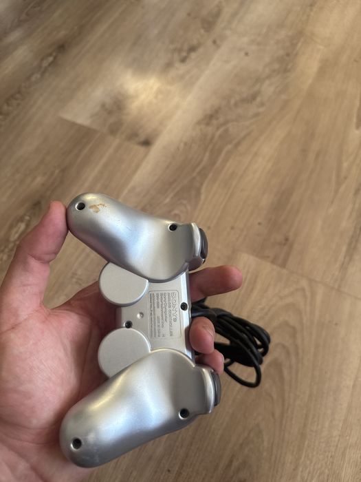 Srebrny pad kontroler do konsoli PlayStation 2 Ps 2