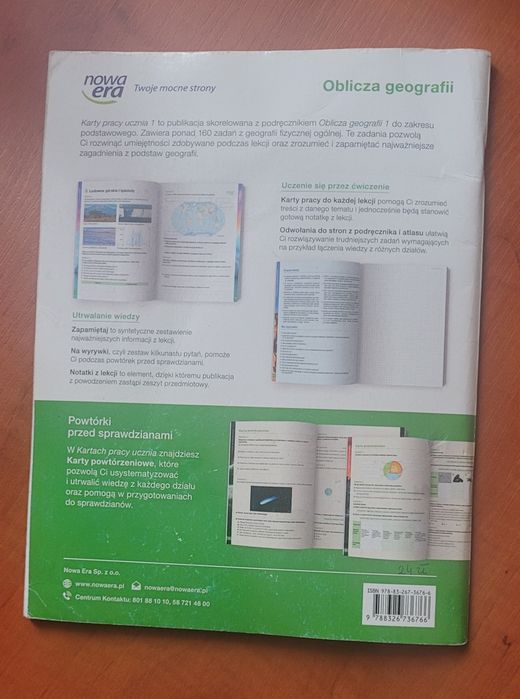 Sprzedam kartę pracy z geografii klasa 1 liceum-technikum.