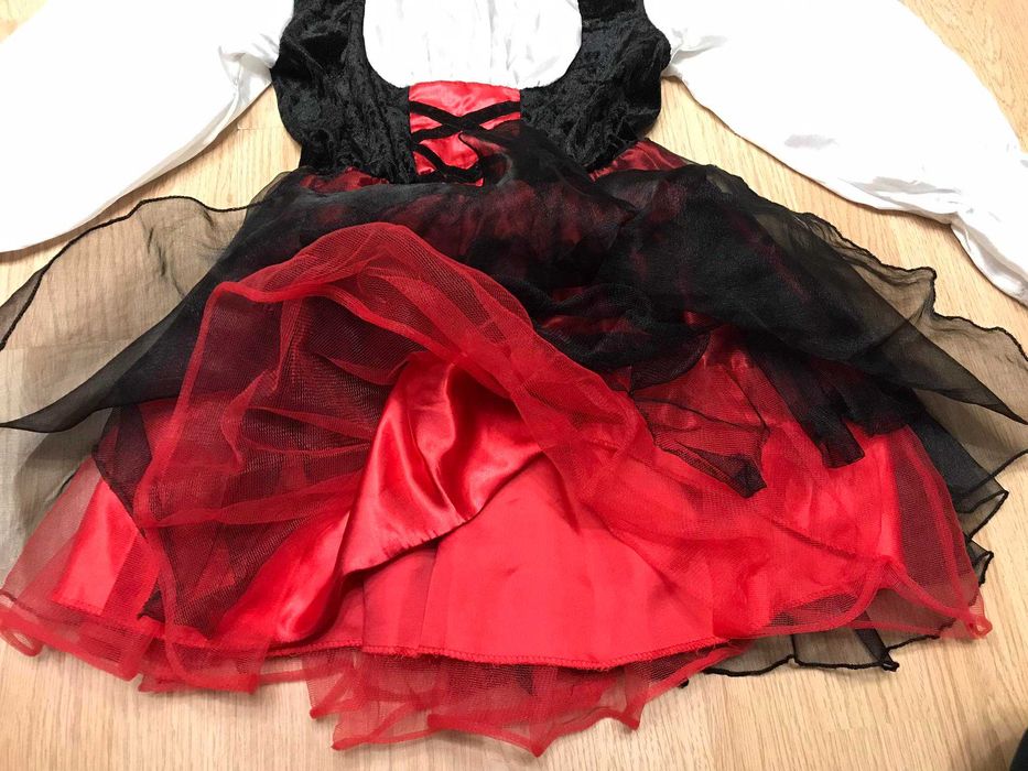 Платье Красная шапочка нарядное праздник карнавал р.30/32 детское