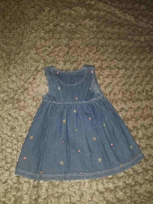 Джинсове плаття  в квіточку