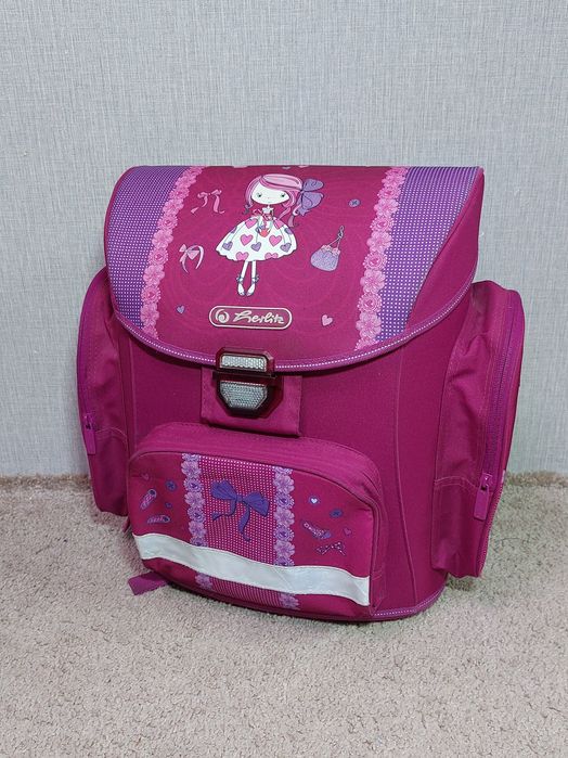 Школьный ортопедический рюкзак для девочки, ранец Herlitz. Для 1-4 кл.