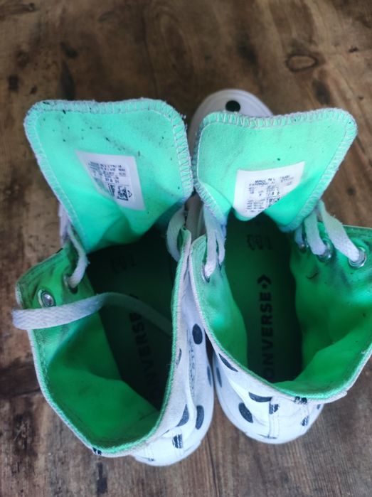 Converse, trampki r.37,5-38,biało-czarne kropki