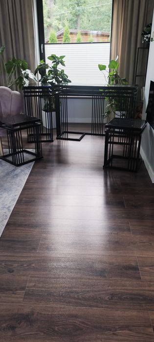 Konsola Glamour stolik zestaw piękny czarny