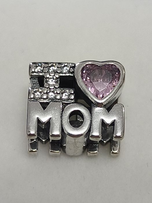 Charm "I Love Mom" Prata