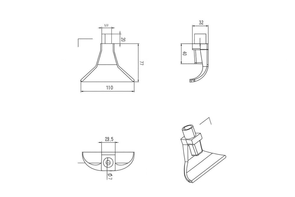 Dysza Natryskowa Płucząca Poliuretanowa PU PUR Do Przesiewaczy gw.1/2