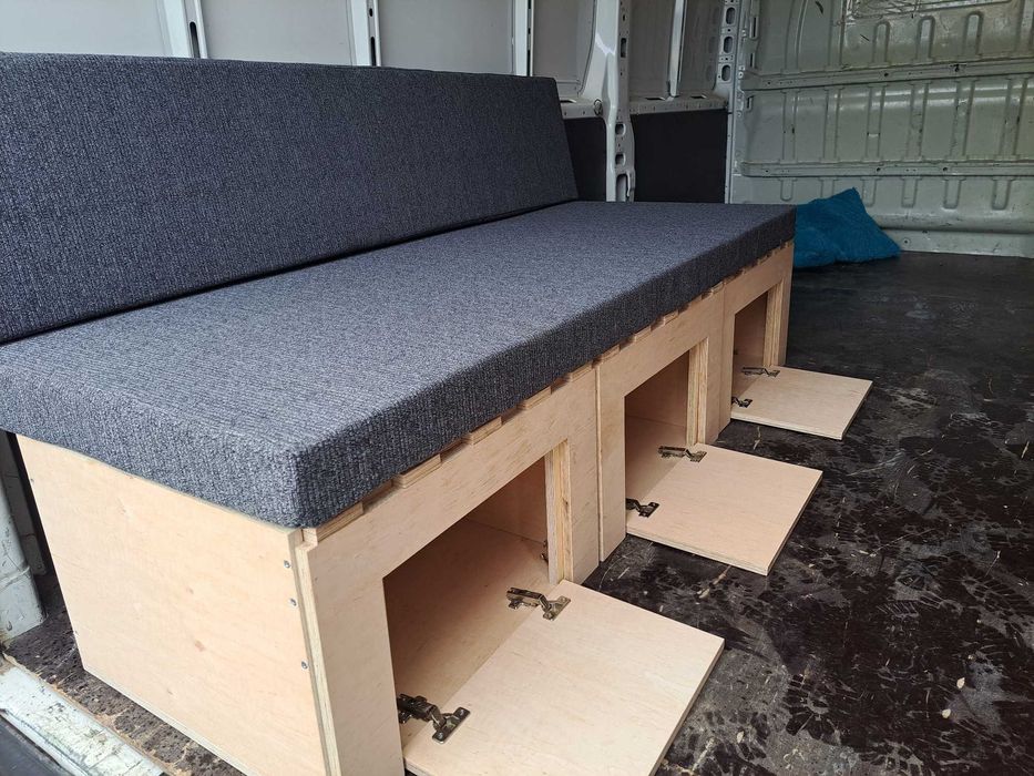 Łóżko do kampera rozsuwane kamperbox  3 skrzynie zabudowa do busa