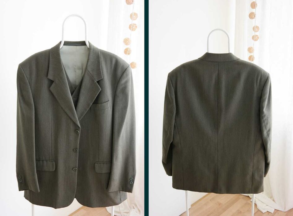 Garnitur INTER Moda | oliwka w prążki | M/L | 176/104/94