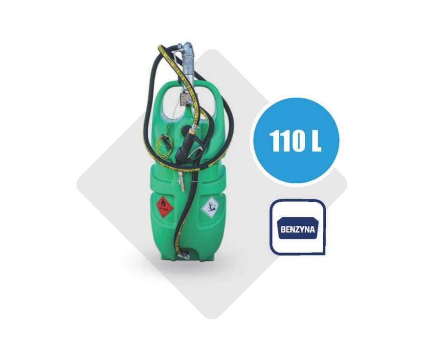 Mobilny zbiornik na benzynę 110 L ręczna pompa