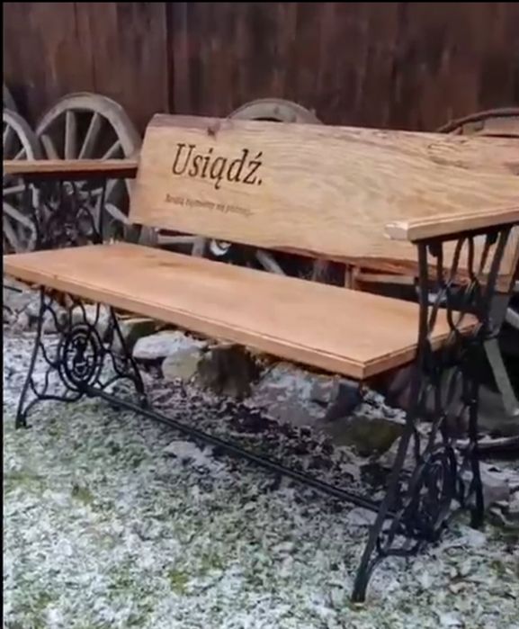 Ławka dębowa  solidna