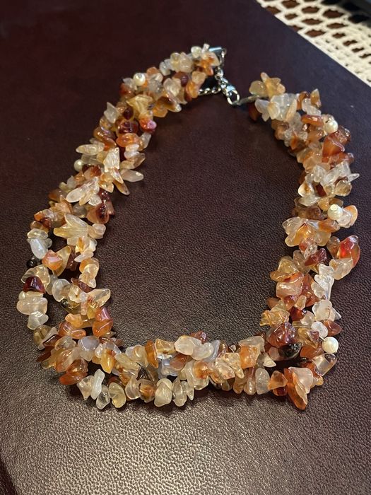 Naszyjnik krótki, kamień naturalny