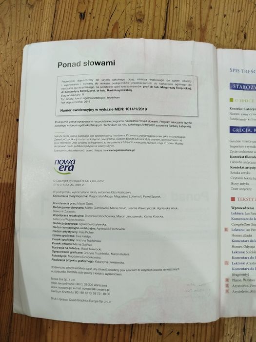 Podręcznik Ponad słowami zakres podstawowy i rozszerzony cz. 1 kl. 1