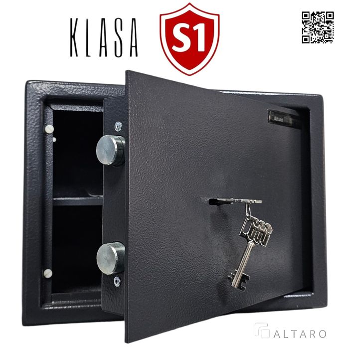 Sejf S1 antywłamaniowy GRAFITOWY 25 • na BROŃ,  gotówkę, dokumenty