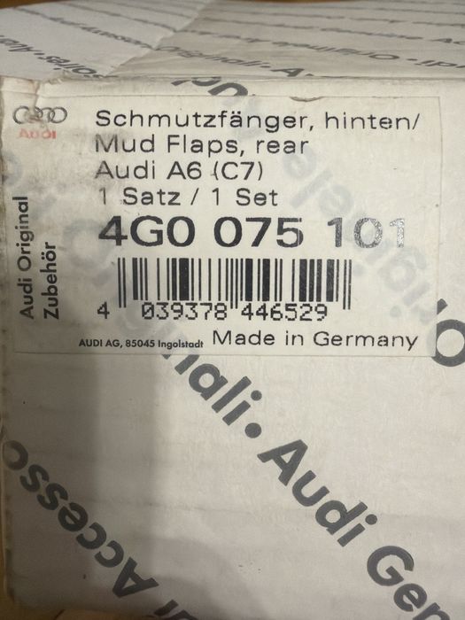 Nowe chlapacze Audi A6 C7 przód + tył ORYGINAŁ