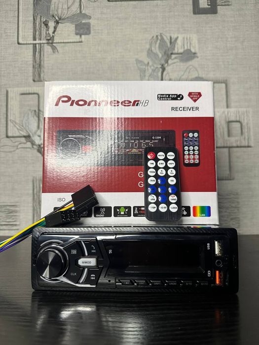 Автомагнитола Pioneer магнитола с Bluetooth, aux , пульт автомагнітола