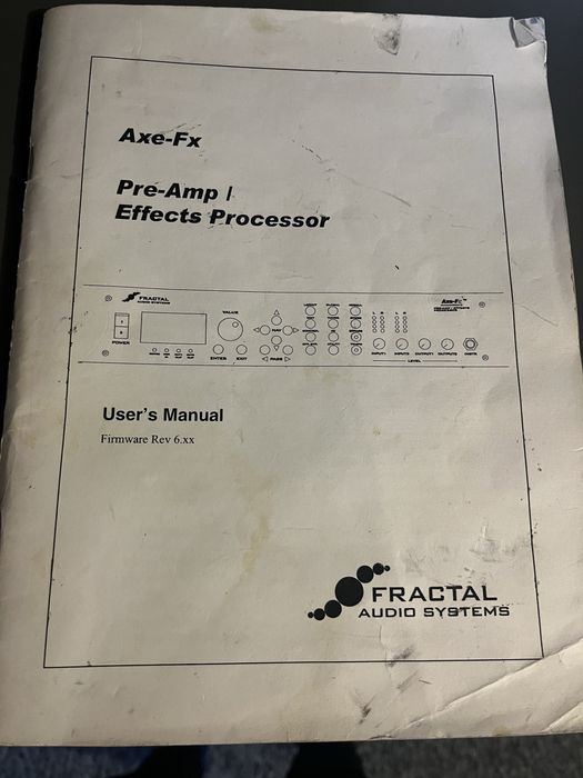 Fractal Axe Fx effects procesot user manual