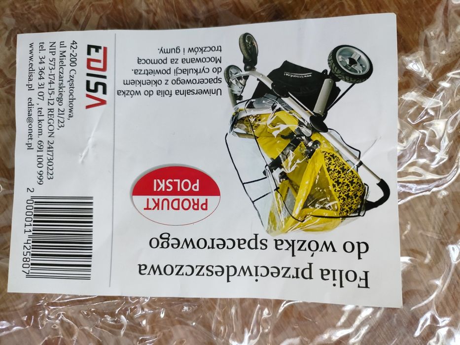 Folia przeciwdeszczowa do spacerówki