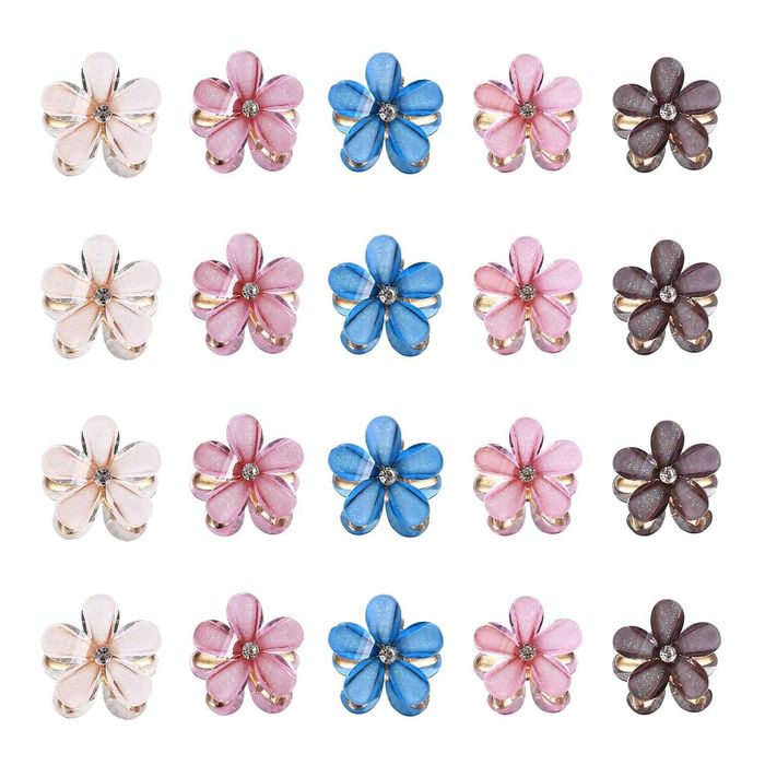 20 szt. spinek do włosów małe kwiaty klamerki