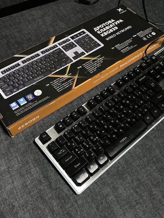 Клавіатура дротова Vinga KBG839 USB
