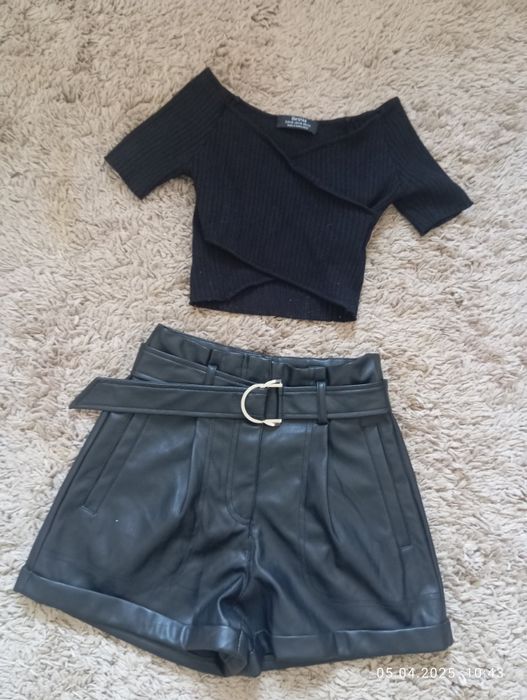 Шорты  из экокожи на девушку р .S (34)