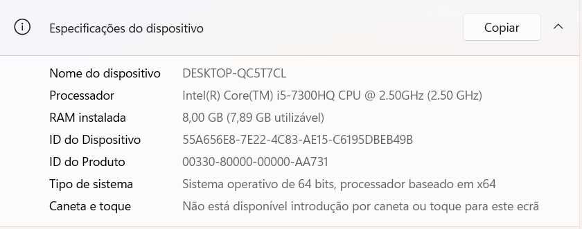 Lenovo Legion Y520 Gaming | GTX 1050Ti | i5 7ª Geração | Bom Estado