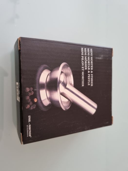 Mini almofariz e pilão em aço inox [novo]