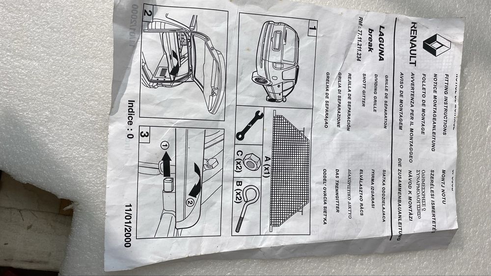 Grade de proteção para bagageira
