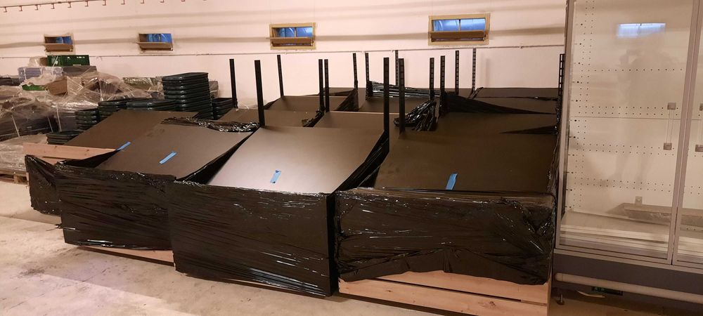 Wyspa warzywna "VASPER" wózek jednostronny 2 półkowy 125cm